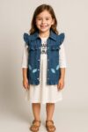 Ensemble Robe Coton Doux & Gilet en Denim