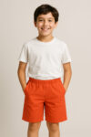 Short garçon orange décontracté