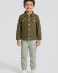 Ensemble Garçon : Veste Surchemise Olive et Pantalon Cargo