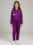 Veste et pantalon violet pour fille