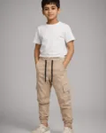 pantalon cargo beige