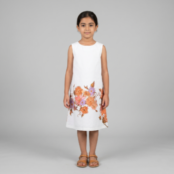 Robe trapèze fleurie en coton