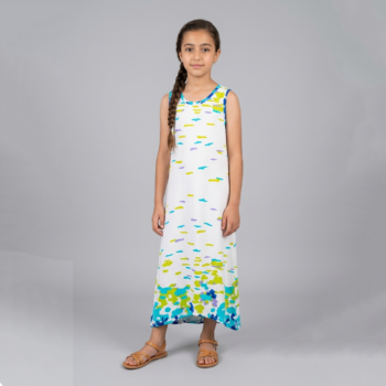 Robe fille motif coloré