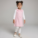 Robe fille rose avec motif lapin
