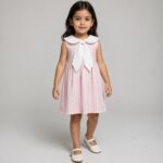 Robe à col marin rose